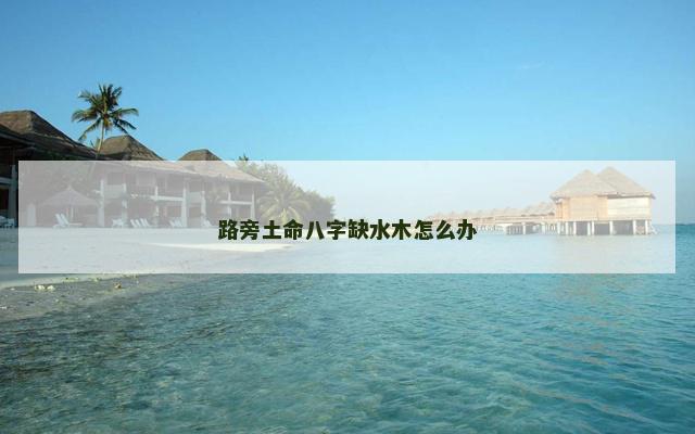 路旁土命八字缺水木怎么办