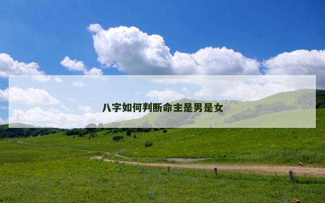 八字如何判断命主是男是女