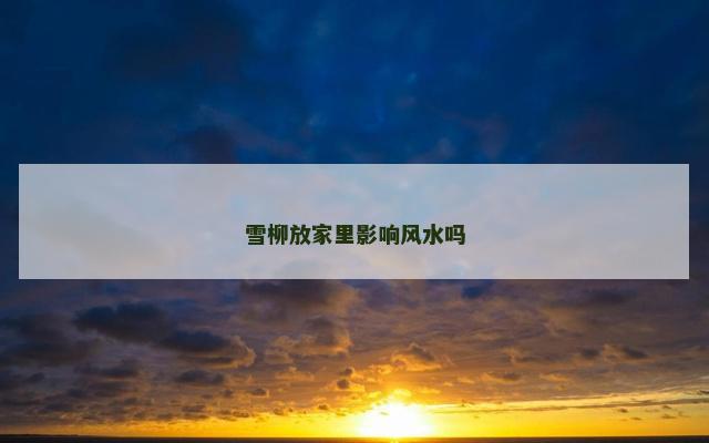 雪柳放家里影响风水吗
