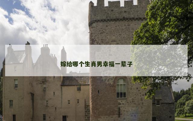 嫁给哪个生肖男幸福一辈子