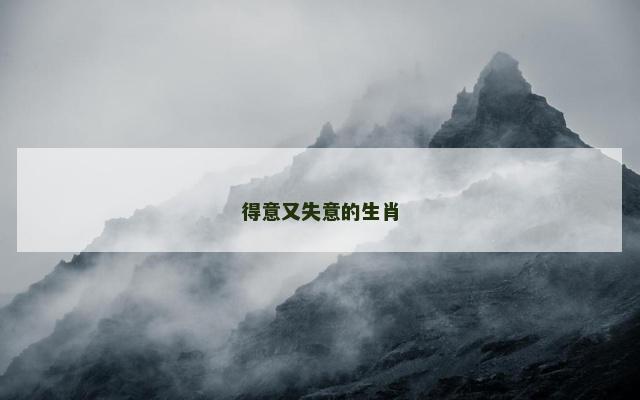 得意又失意的生肖