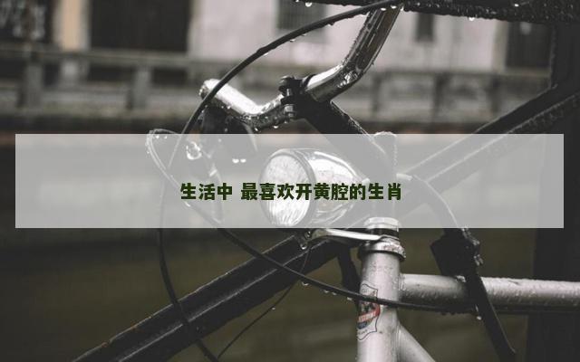 生活中 最喜欢开黄腔的生肖