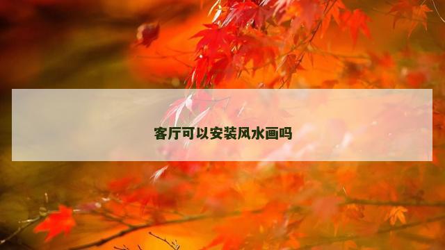 客厅可以安装风水画吗