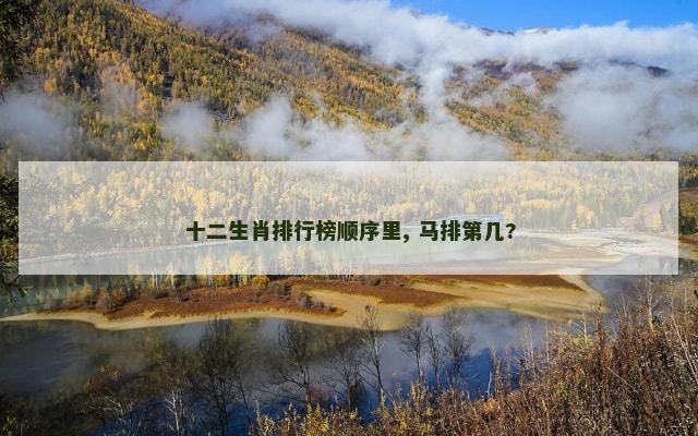 十二生肖排行榜顺序里, 马排第几?