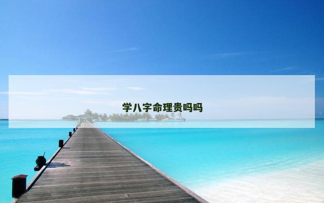 学八字命理贵吗吗