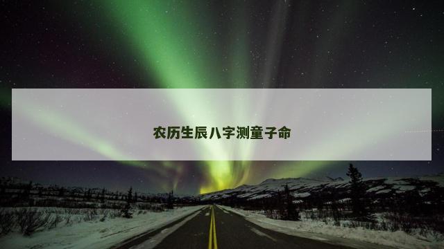 农历生辰八字测童子命