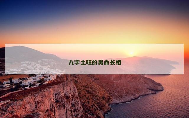八字土旺的男命长相