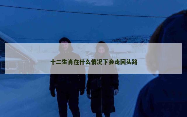 十二生肖在什么情况下会走回头路