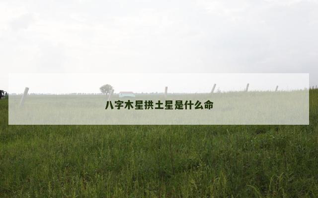 八字木星拱土星是什么命