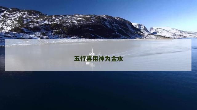 五行喜用神为金水