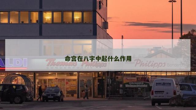 命宫在八字中起什么作用