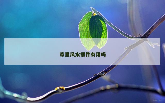 家里风水摆件有用吗