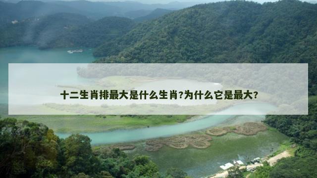 十二生肖排最大是什么生肖?为什么它是最大?