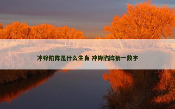 冲锋陷阵是什么生肖 冲锋陷阵猜一数字