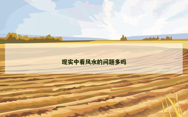 现实中看风水的问题多吗