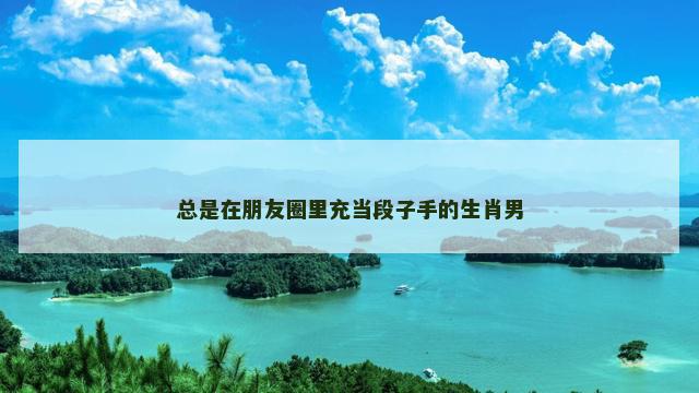 总是在朋友圈里充当段子手的生肖男