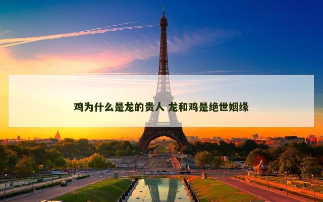 鸡为什么是龙的贵人 龙和鸡是绝世姻缘