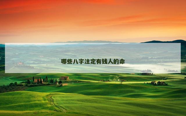 哪些八字注定有钱人的命