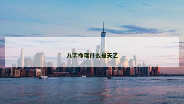八字命理什么是天乙