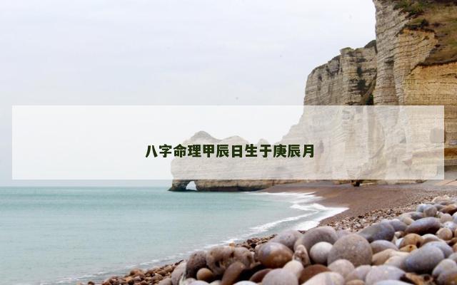 八字命理甲辰日生于庚辰月