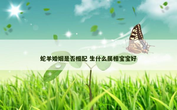 蛇羊婚姻是否相配 生什么属相宝宝好