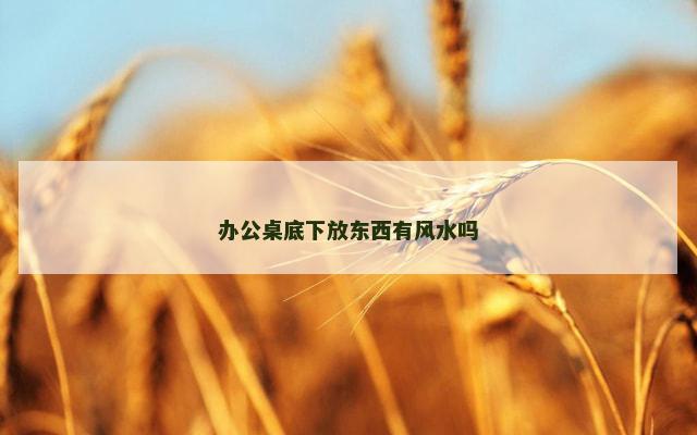 办公桌底下放东西有风水吗