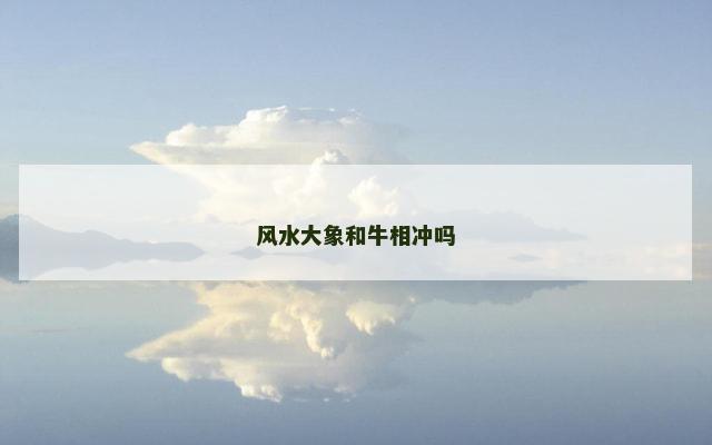 风水大象和牛相冲吗