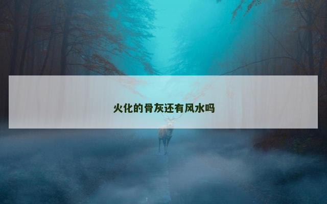 火化的骨灰还有风水吗