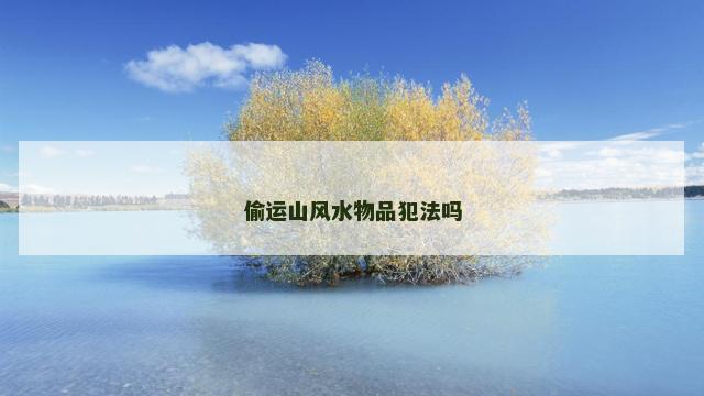 偷运山风水物品犯法吗