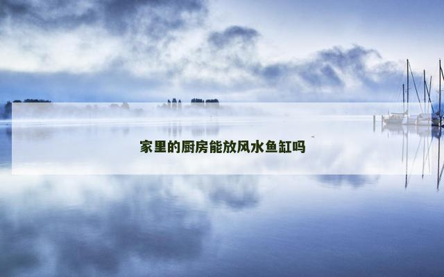 家里的厨房能放风水鱼缸吗