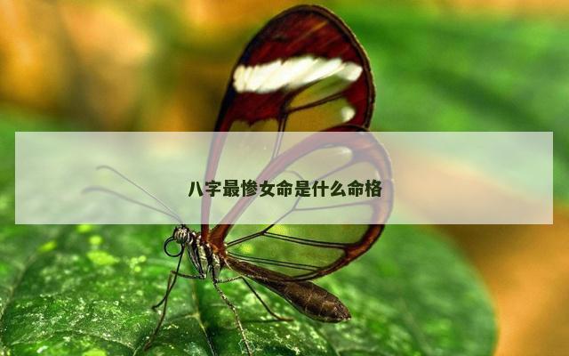 八字最惨女命是什么命格