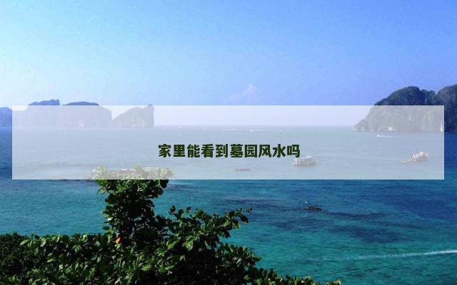 家里能看到墓园风水吗