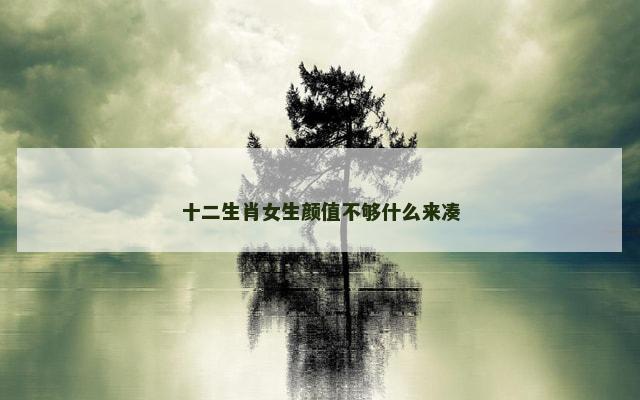 十二生肖女生颜值不够什么来凑