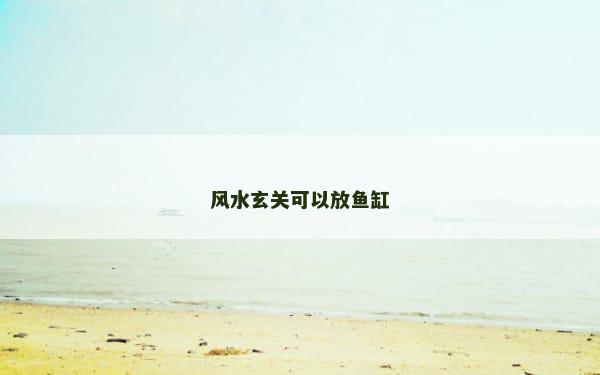 风水玄关可以放鱼缸
