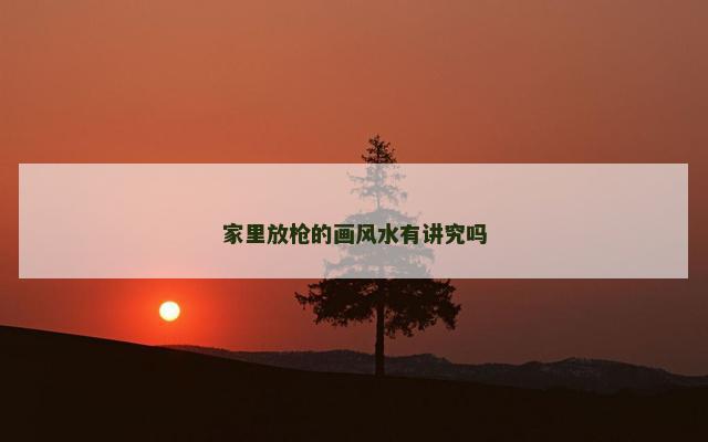 家里放枪的画风水有讲究吗