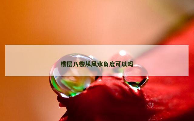 楼层八楼从风水角度可以吗