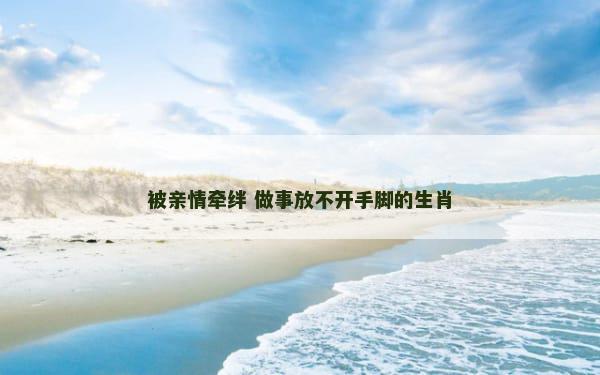 被亲情牵绊 做事放不开手脚的生肖