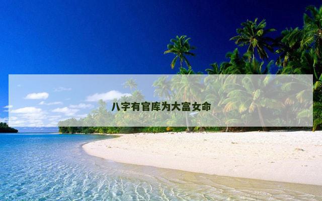 八字有官库为大富女命