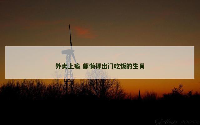 外卖上瘾 都懒得出门吃饭的生肖