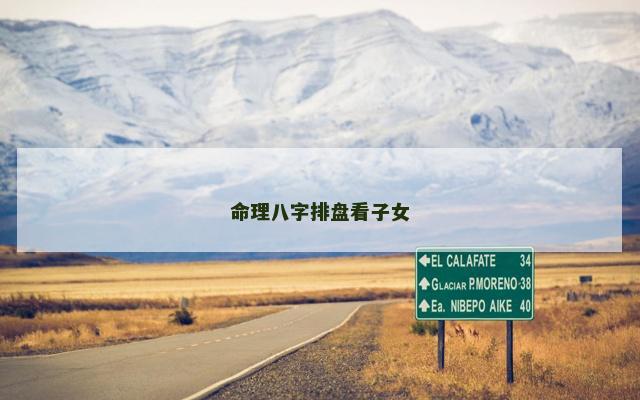 命理八字排盘看子女