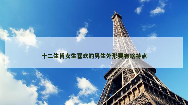 十二生肖女生喜欢的男生外形要有啥特点