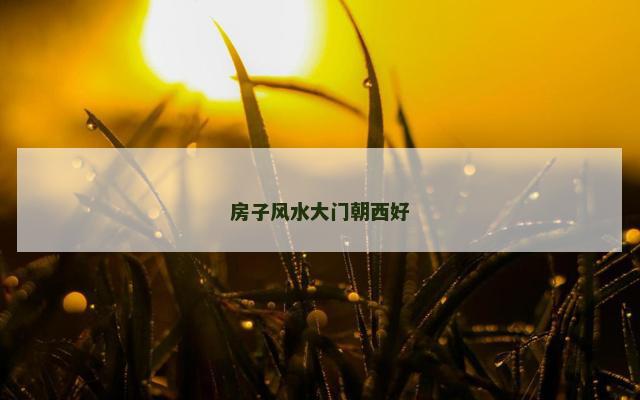 房子风水大门朝西好