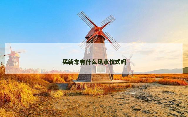 买新车有什么风水仪式吗