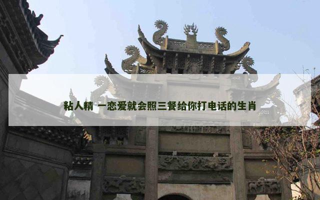 粘人精 一恋爱就会照三餐给你打电话的生肖