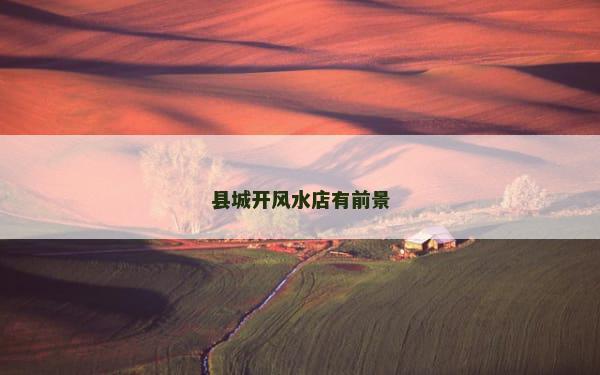 县城开风水店有前景