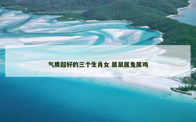 气质超好的三个生肖女 属鼠属兔属鸡