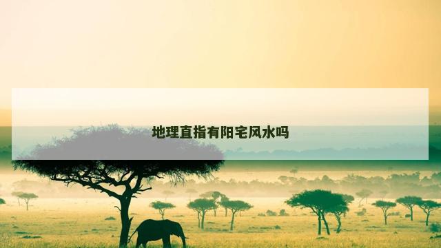 地理直指有阳宅风水吗