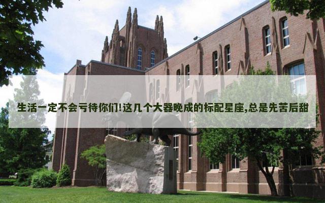 生活一定不会亏待你们!这几个大器晚成的标配星座,总是先苦后甜