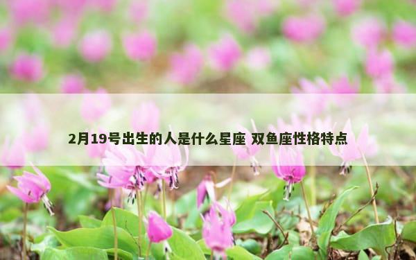 2月19号出生的人是什么星座 双鱼座性格特点