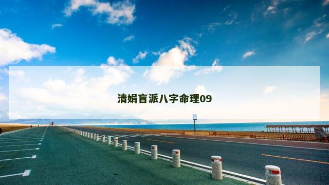 清娟盲派八字命理09